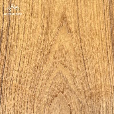 Myanmar Teak Veneer Crown Cut 0.45mm Pilihan Terbaik Untuk Furnitur
