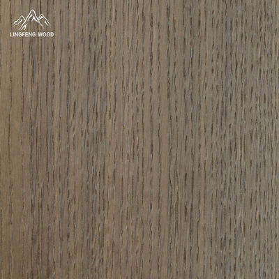Veneer Kayu Ek Amerika Asap Potongan Kuarter 0.45mm Perawatan Asap Lebar 130-350mm