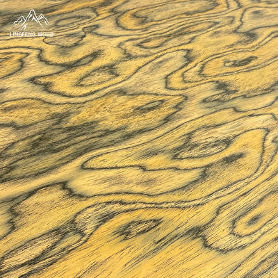 Warna Burl 0.4mm Ukuran 2500*640mm Veneer Kayu Rekayasa dalam Kualitas Furnitur
