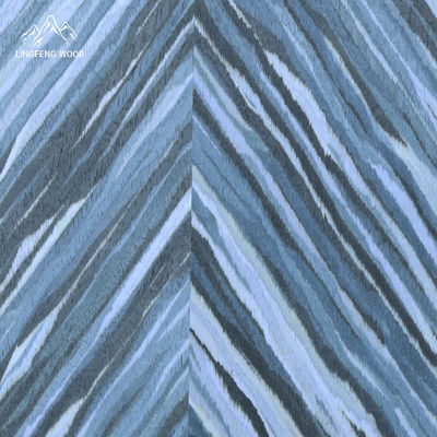 Pencetakan Ink Veneer Rambut Biru 0.4mm Untuk Furnitur Ayous